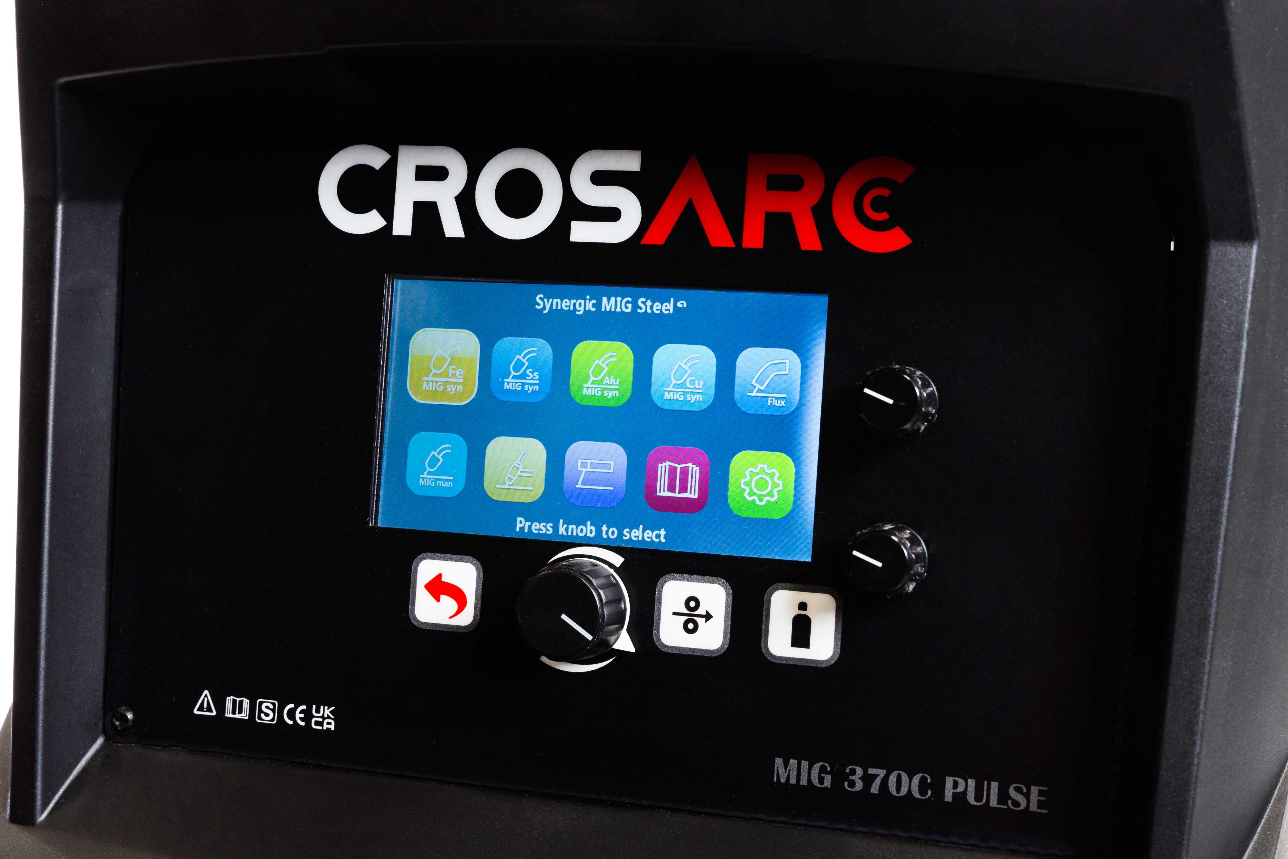 CROSARC MIG Pulse Multi Process (370C) - Water Cooled Front Display