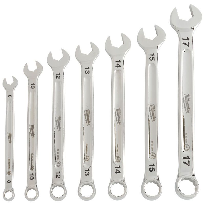 Max Bite™ Metric Combination Spanner Set – Chrome Alloy Steel Wrenches with MaxBite Open-End Grip and Offset Box Ends