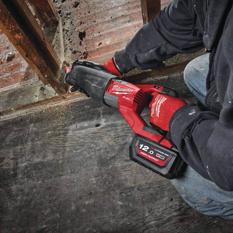 Milwaukee M18 FUEL Super Sawzall Kit Action Shot