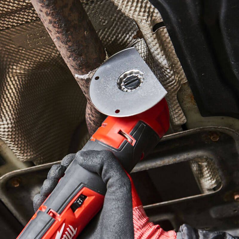Milwaukee Multi Material Tool Blade - 100mm Action Shot